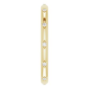 14K Yellow .06 CTW Natural Diamond Eternity Band Size 7 - BN & CO JEWELRY