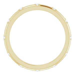 14K Yellow .06 CTW Natural Diamond Eternity Band Size 7 - BN & CO JEWELRY