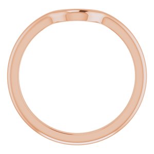 18K Rose Band for 8x6 mm Emerald Ring - BN & CO JEWELRY