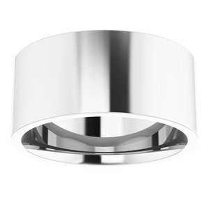 14K White 9 mm Flat Comfort Fit Light Band Size 10 - BN & CO JEWELRY