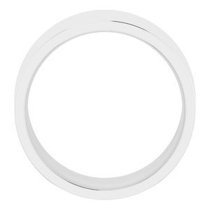 14K White 9 mm Flat Comfort Fit Light Band Size 10 - BN & CO JEWELRY