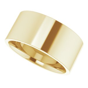 14K Yellow 9 mm Flat Comfort Fit Light Band Size 10 - BN & CO JEWELRY
