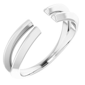 14K White 4.2 mm span Knife-Edge Split-Shoulder Open Shank - BN & CO JEWELRY