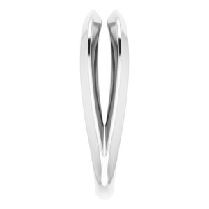 10K White 4.2 mm span Knife-Edge Split-Shoulder Open Shank - BN & CO JEWELRY