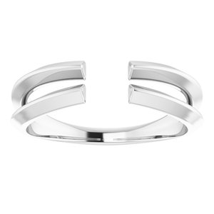 10K White 4.2 mm span Knife-Edge Split-Shoulder Open Shank - BN & CO JEWELRY