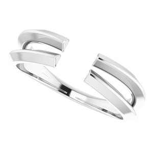 10K White 4.2 mm span Knife-Edge Split-Shoulder Open Shank - BN & CO JEWELRY