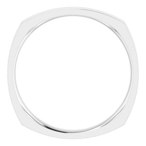 Platinum 8 mm Square Comfort Fit Band Size 12 - BN & CO JEWELRY