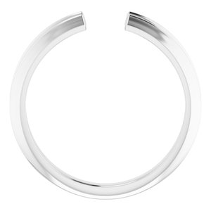 10K White 4.2 mm span Knife-Edge Split-Shoulder Open Shank - BN & CO JEWELRY