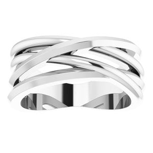 14K White Negative Space Freeform Ring - BN & CO JEWELRY