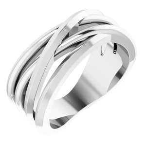 14K White Negative Space Freeform Ring - BN & CO JEWELRY