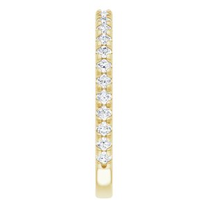 14K Yellow 3/8 CTW Natural Diamond French-Set Anniversary Band - BN & CO JEWELRY