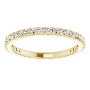 14K Yellow 3/8 CTW Natural Diamond French-Set Anniversary Band - BN & CO JEWELRY