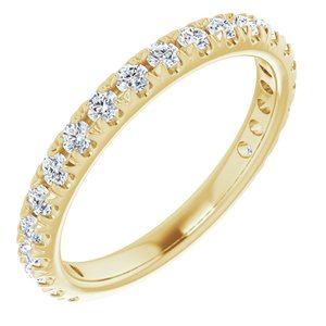 14K Yellow 5/8 CTW Natural Diamond French-Set Anniversary Band - BN & CO JEWELRY