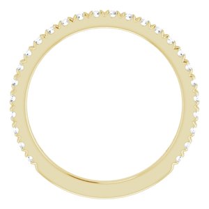 14K Yellow 3/8 CTW Natural Diamond French-Set Anniversary Band - BN & CO JEWELRY