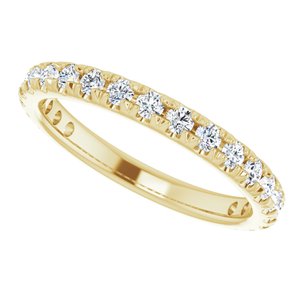 14K Yellow 5/8 CTW Natural Diamond French-Set Anniversary Band - BN & CO JEWELRY