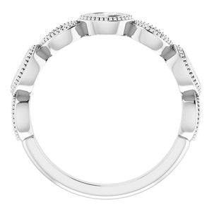 14K White 4x2 mm Marquise 1/3 CTW Natural Diamond Anniversary Band - BN & CO JEWELRY