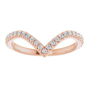 14K Rose 1/3 CTW Natural Diamond Matching Band - BN & CO JEWELRY