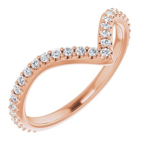 14K Rose 1/3 CTW Natural Diamond Matching Band - BN & CO JEWELRY