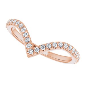 14K Rose 1/3 CTW Natural Diamond Matching Band - BN & CO JEWELRY