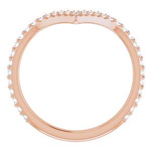 14K Rose 1/3 CTW Natural Diamond Matching Band - BN & CO JEWELRY