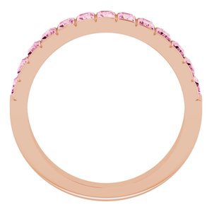 14K Rose Natural Pink Tourmaline Channel-Set Ring - BN & CO JEWELRY