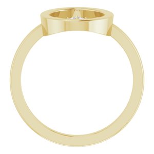 14K Yellow .01 CTW Diamond Open Circle Cluster Ring - BN & CO JEWELRY
