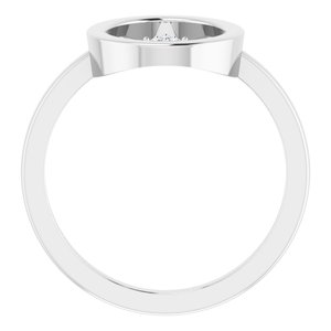 14K White .01 CTW Diamond Open Circle Cluster Ring - BN & CO JEWELRY