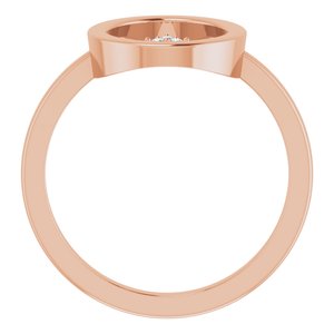 14K Rose .01 CTW Diamond Open Circle Cluster Ring - BN & CO JEWELRY
