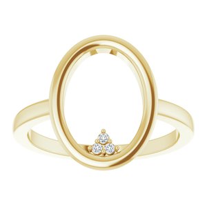14K Yellow .01 CTW Diamond Open Circle Cluster Ring - BN & CO JEWELRY