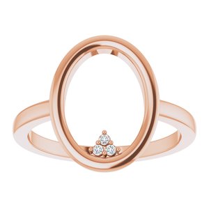 14K Rose .01 CTW Diamond Open Circle Cluster Ring - BN & CO JEWELRY