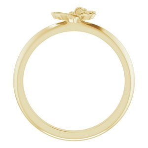 14K Yellow Butterfly Stacking Ring - BN & CO JEWELRY