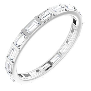 14K White 3/4 CTW Natural Diamond Eternity Band Size 7 - BN & CO JEWELRY