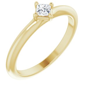 14K Yellow 1/6 CTW Diamond Solitaire Ring - BN & CO JEWELRY