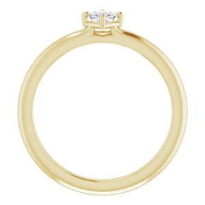 14K Yellow 1/6 CTW Diamond Solitaire Ring - BN & CO JEWELRY