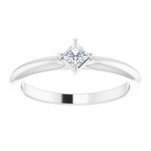 14K White 1/6 CTW Diamond Solitaire Ring - BN & CO JEWELRY