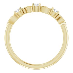 14K Yellow 1/5 CTW Diamond Stackable Ring - BN & CO JEWELRY
