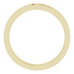 14K Yellow .03 CTW Natural Diamond Pierced Cross Stackable Ring - BN & CO JEWELRY