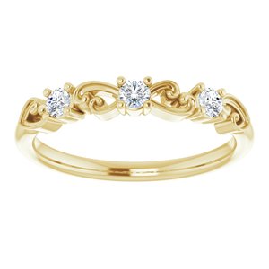 14K Yellow 1/5 CTW Diamond Stackable Ring - BN & CO JEWELRY