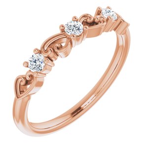 14K Rose 1/5 CTW Diamond Stackable Ring - BN & CO JEWELRY
