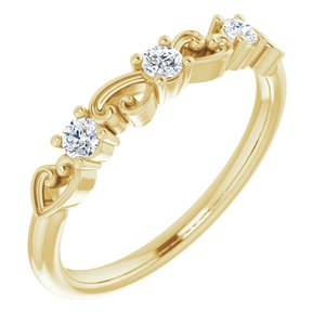 14K Yellow 1/5 CTW Diamond Stackable Ring - BN & CO JEWELRY