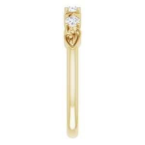 14K Yellow 1/5 CTW Diamond Stackable Ring - BN & CO JEWELRY