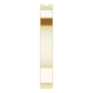 14K Yellow .03 CTW Natural Diamond Pierced Cross Stackable Ring - BN & CO JEWELRY