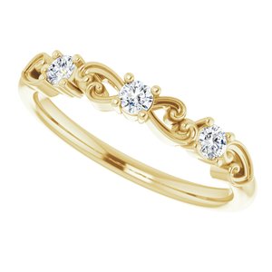 14K Yellow 1/5 CTW Diamond Stackable Ring - BN & CO JEWELRY
