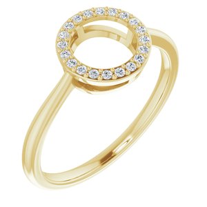 14K Yellow 1/10 CTW Natural Diamond Circle Ring - BN & CO JEWELRY