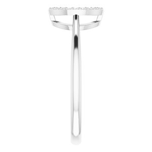 14K White 1/10 CTW Natural Diamond Circle Ring - BN & CO JEWELRY