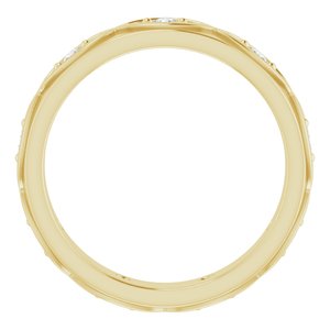 14K Yellow 1/5 CTW Natural Diamond Eternity Band Size 6 - BN & CO JEWELRY