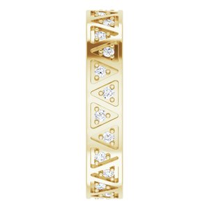 14K Yellow 1/4 CTW Natural Diamond Eternity Band Size 6 - BN & CO JEWELRY