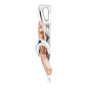 Rhodium-Plated Sterling Silver & 10K Rose Natural Pink Sapphire Heart Pendant - BN & CO JEWELRY