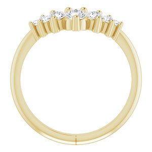 14K Yellow 1/2 CTW Natural Diamond Contour Band - BN & CO JEWELRY