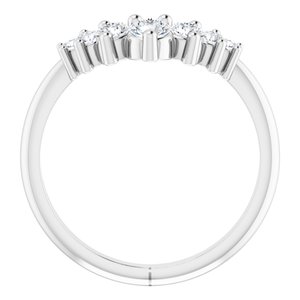 14K White 1/2 CTW Natural Diamond Contour Band - BN & CO JEWELRY